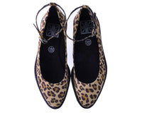 Leopard Pointed Ballet Ankle Strap Creeper 
