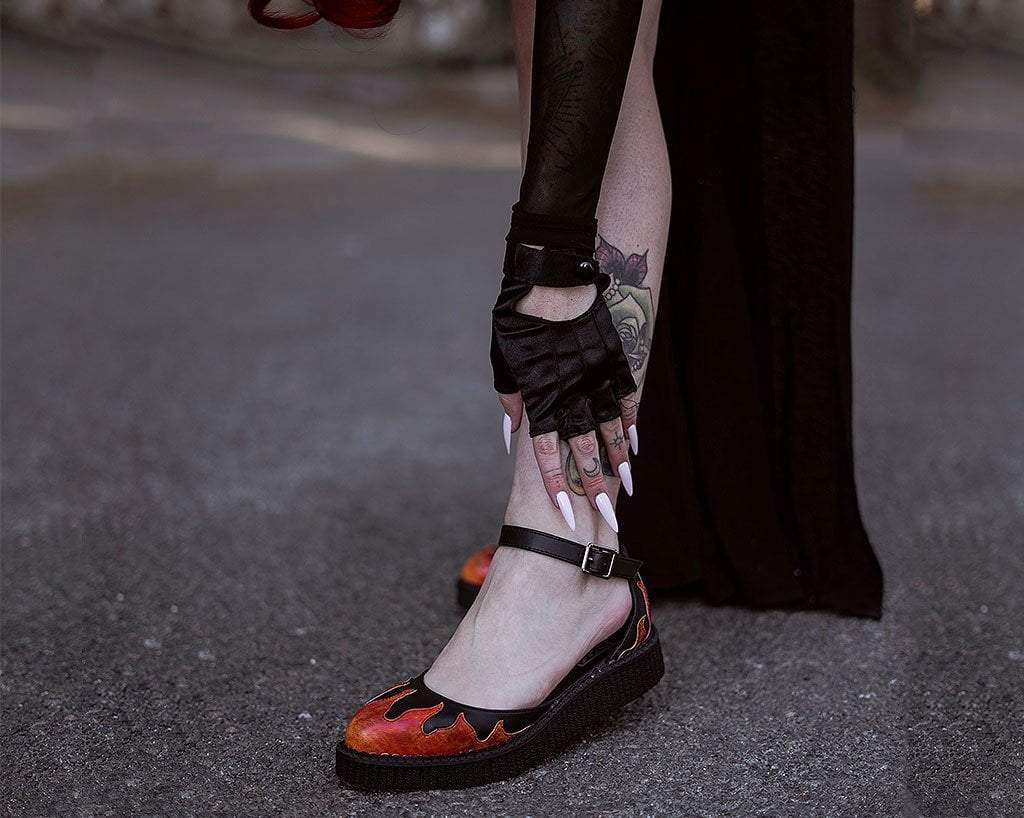 Black TUKskin™ Flame Sandal