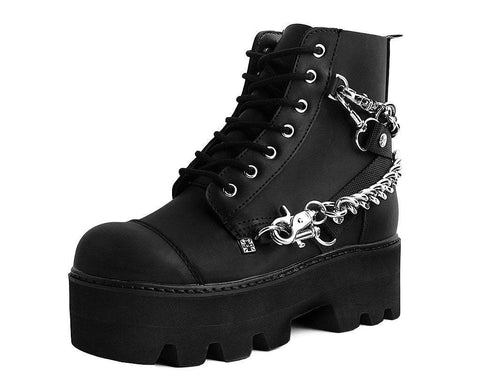 Black 7-Eye Chain & Strap Dino Lug Boot