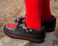 Black TUKskin™ & Red Tartan VLK Sneaker