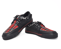Black TUKskin™ & Red Tartan Sneaker