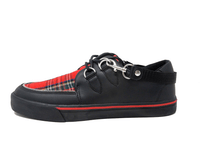 Black TUKskin™ & Red Tartan Sneaker
