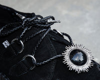 Black Sun Bolo Shoe Tie