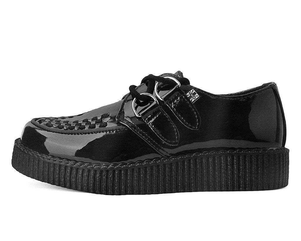Black Patent Vegan Viva Low Creeper Shoes