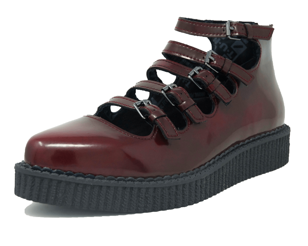 TUK Women's Pointed Mary Jane Creeper Shoes