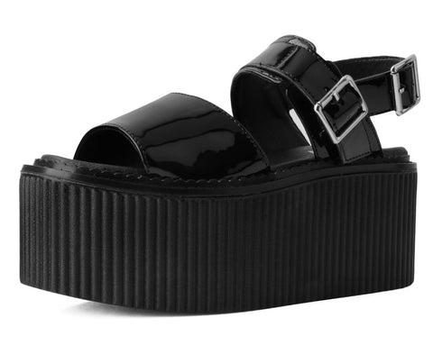 Black Patent Strato Sandal