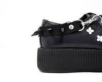 Black Spiked Black Bondage Shoe Straps