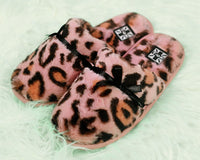 Pink Leopard Bow Slipper