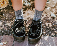 Black Sparkly Metallic Sock 