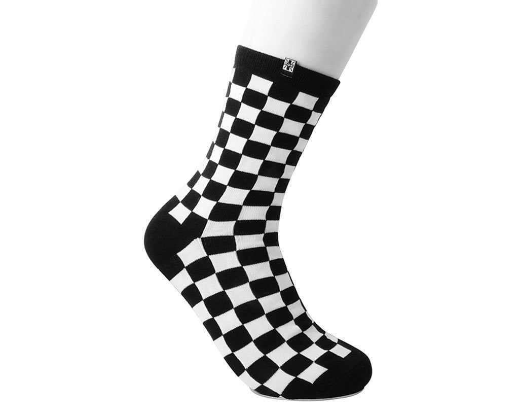 Black & White Checkered T.U.K. Men’s Crew Socks