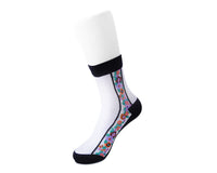 Black Stripe Floral Sheer Sock