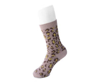 Leopard Khaki Crew Sock