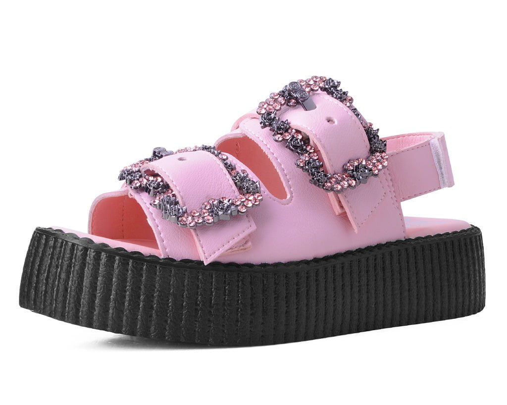 Pink TUKskin™ 2-Buckle Diamond Sandal