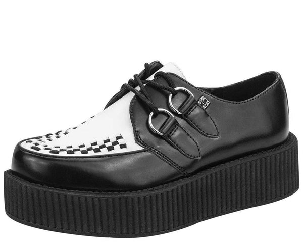 Black and White Leather Viva Mondo Creeper