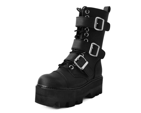 A9801 Black 12-Eye 3-Strap Dino Boot