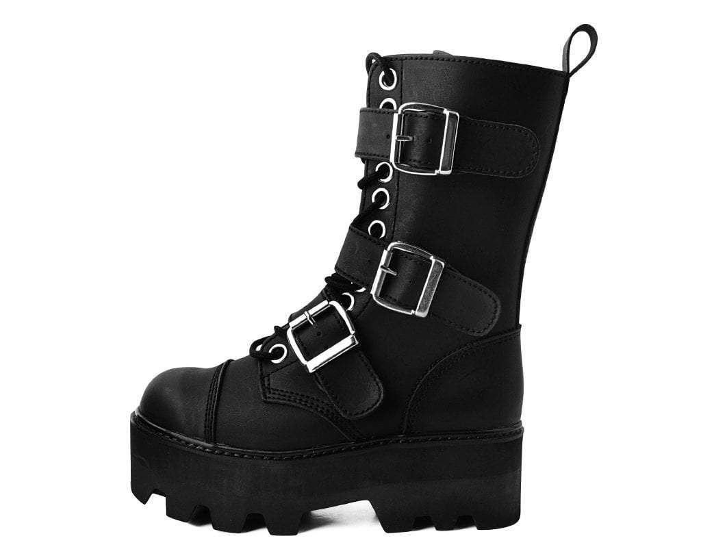 A9801 Black 12-Eye 3-Strap Dino Boot