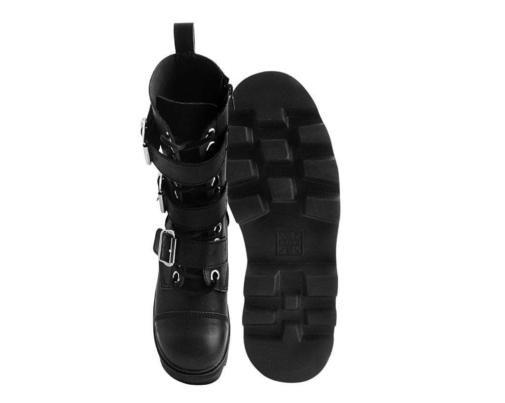 A9801 Black 12-Eye 3-Strap Dino Boot