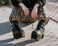 A9580L Black 2-Buckle Nosebleed Boot