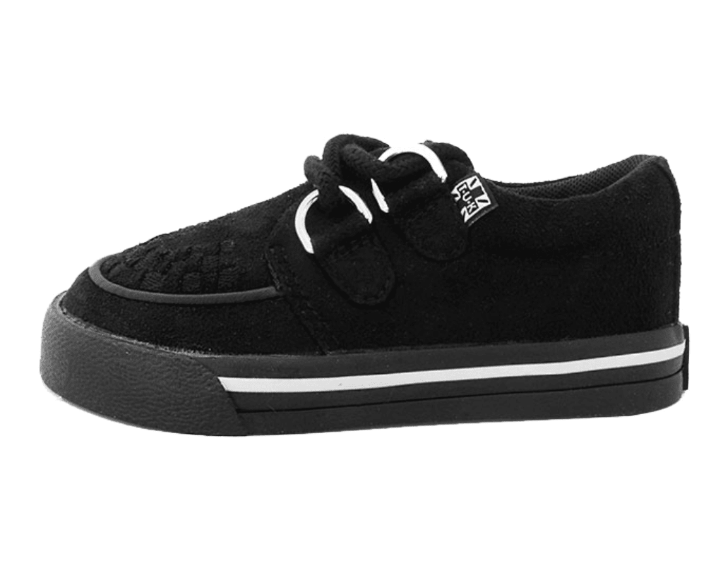 A9723B Black 2-Ring Creeper Toddler Sneaker