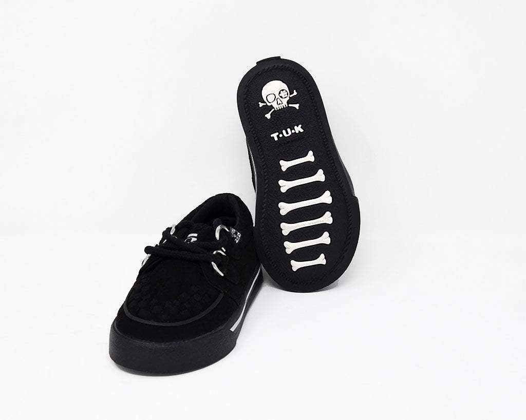 A9723B Black 2-Ring Creeper Toddler Sneaker