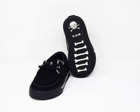 A9723B Black 2-Ring Creeper Toddler Sneaker