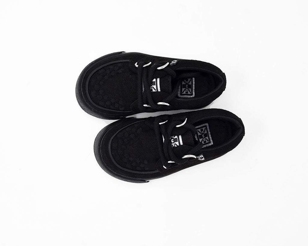 A9723B Black 2-Ring Creeper Toddler Sneaker