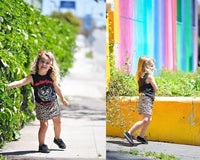 A9723B Black 2-Ring Creeper Toddler Sneaker