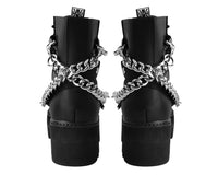 A9752 Black 7-Eye Chain & Strap Dino Lug Boot