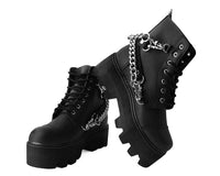 A9752 Black 7-Eye Chain & Strap Dino Lug Boot