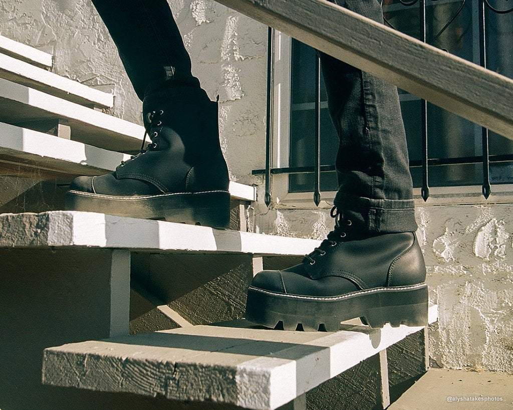 A9670 Black 7-Eye Dino Lug Sole Boot