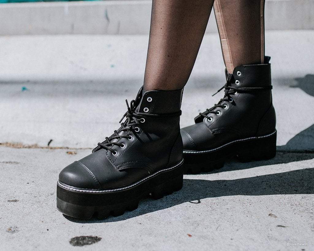 A9670 Black 7-Eye Dino Lug Sole Boot
