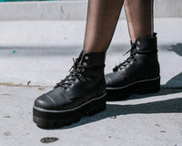 A9670 Black 7-Eye Dino Lug Sole Boot