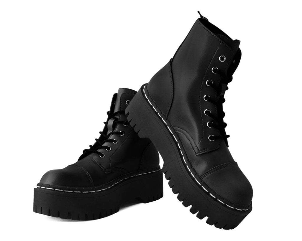 A9890 Black 7-Eye Double Decker Boot