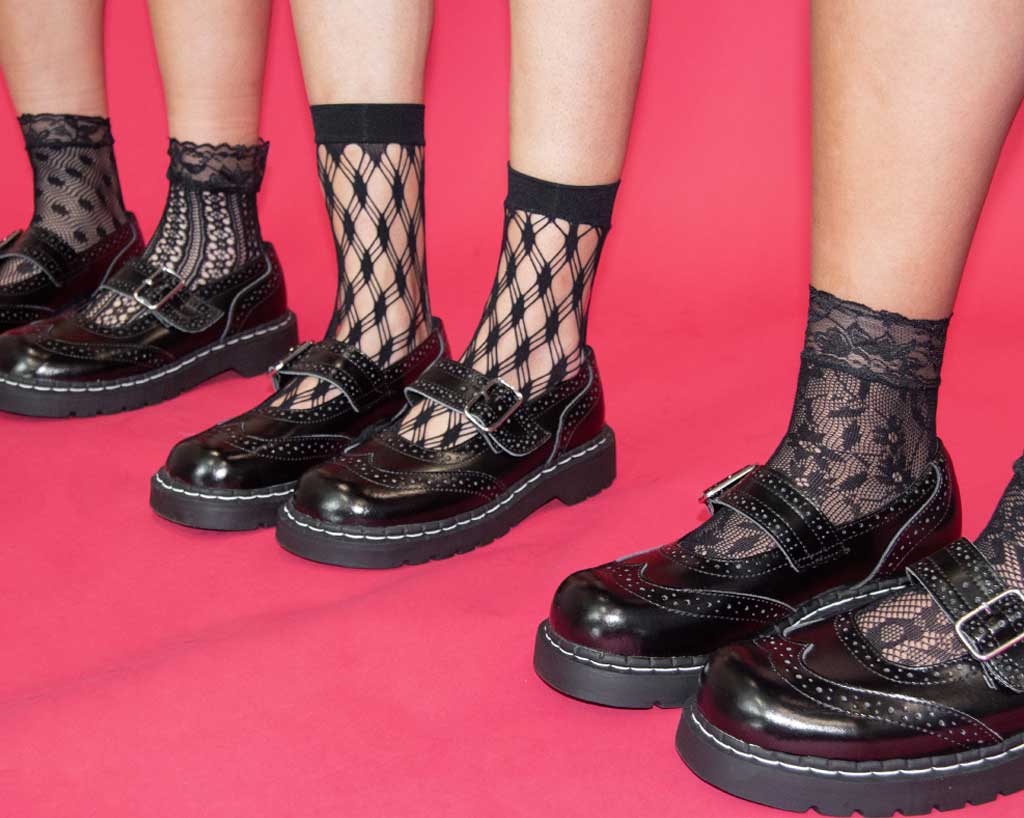 TSK1123 Black Assorted Fishnet 5-Pk Sock TSK1123-OS
