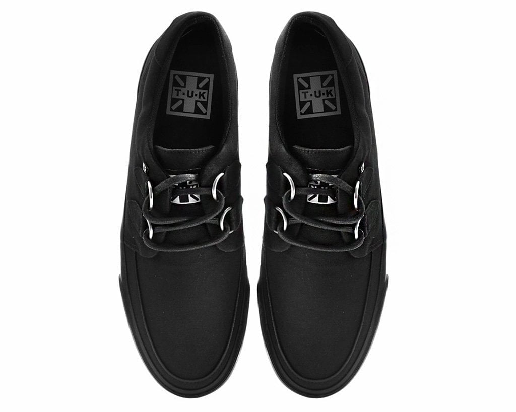 A9486 Black Basic Twill D-Ring Sneaker