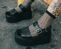 S9966L Black Brush-Off Strato Sandal