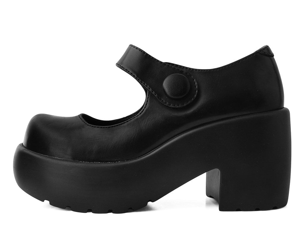 T2302L Black Bubble Anarchic Mary Jane Platform