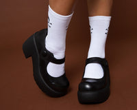 T2302L Black Bubble Anarchic Mary Jane Platform
