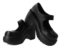 T2302L Black Bubble Anarchic Mary Jane Platform