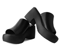 A9878L Black Bubble Mule Heel