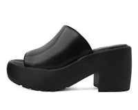 A9878L Black Bubble Mule Heel