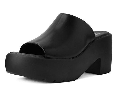 A9878L Black Bubble Mule Heel