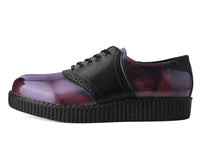 F9978 Black & Burgundy Rub-Off TUKskin™ Saddle Oxford