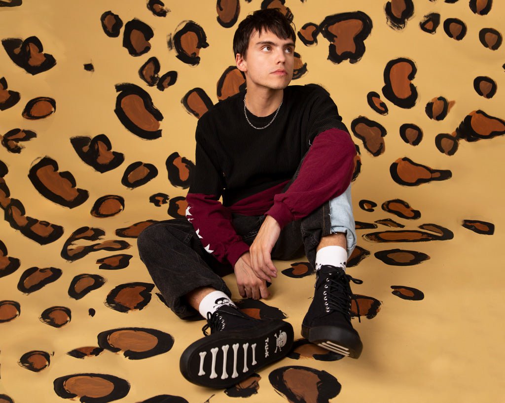 A3093 Black Canvas 8-Eye Sneaker Boot