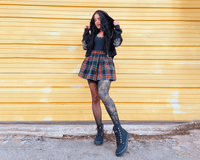 A3093 Black Canvas 8-Eye Sneaker Boot
