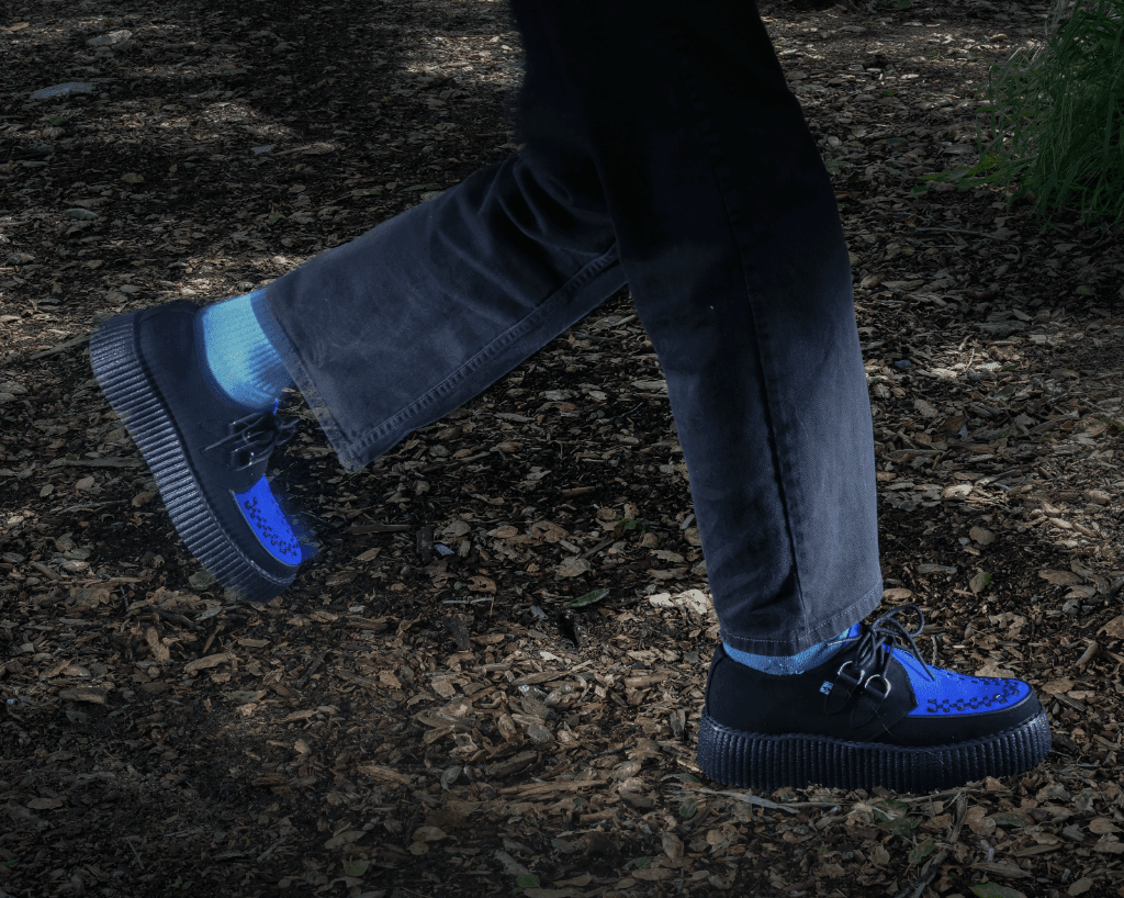Black & Cobalt Blue Viva Mondo Creeper - T.U.K.V3182-03