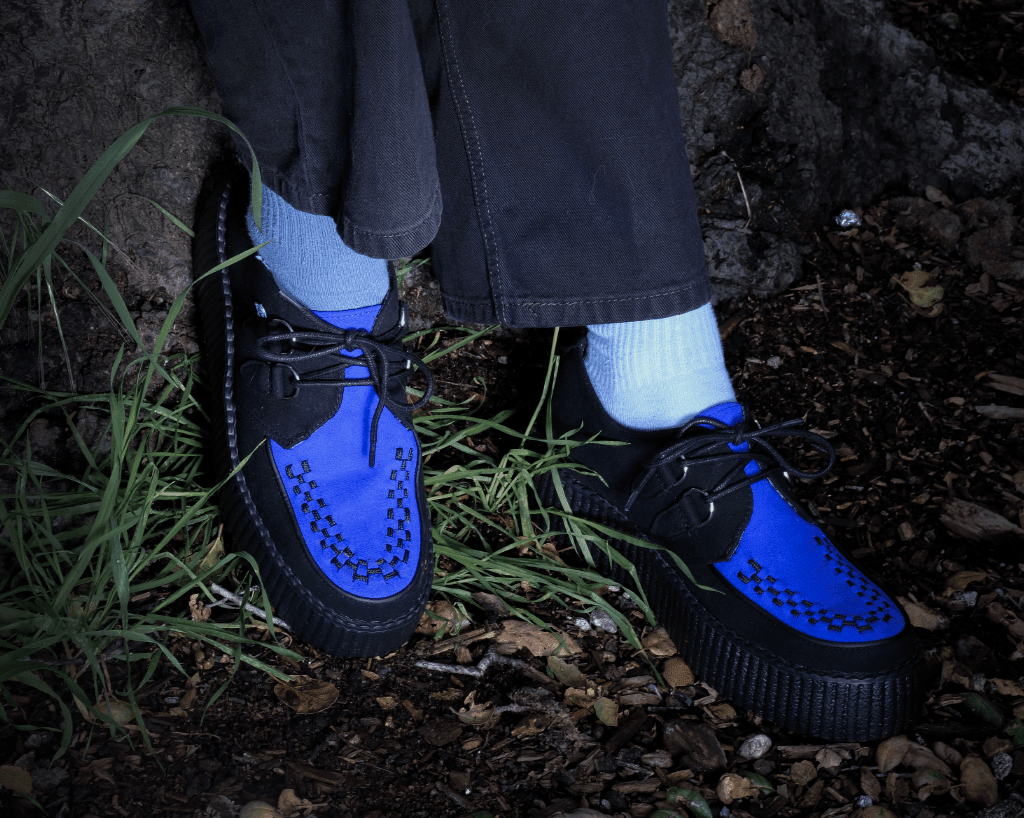 Black & Cobalt Blue Viva Mondo Creeper - T.U.K.V3182-03