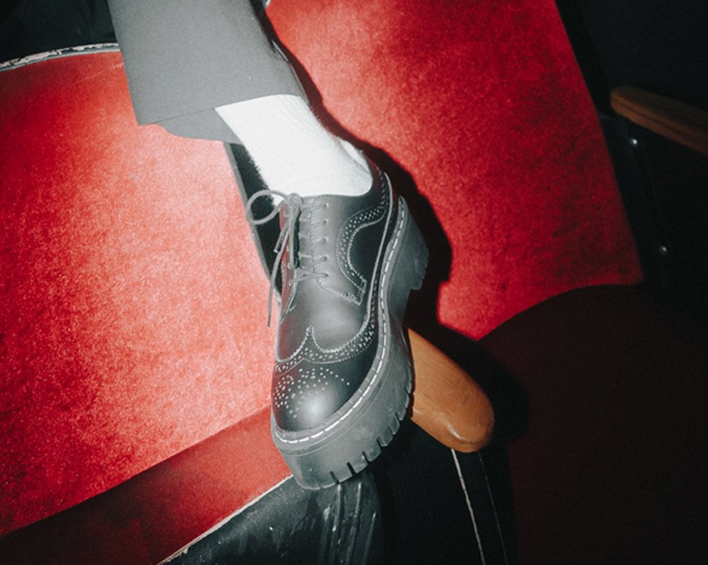 A9884 Black Double Decker Brogue