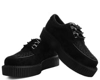 T2262 Black Faux Suede Anarchic Creeper