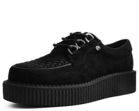 T2262 Black Faux Suede Anarchic Creeper
